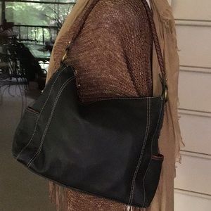 Awesome Fossil over size leather shoulder bag